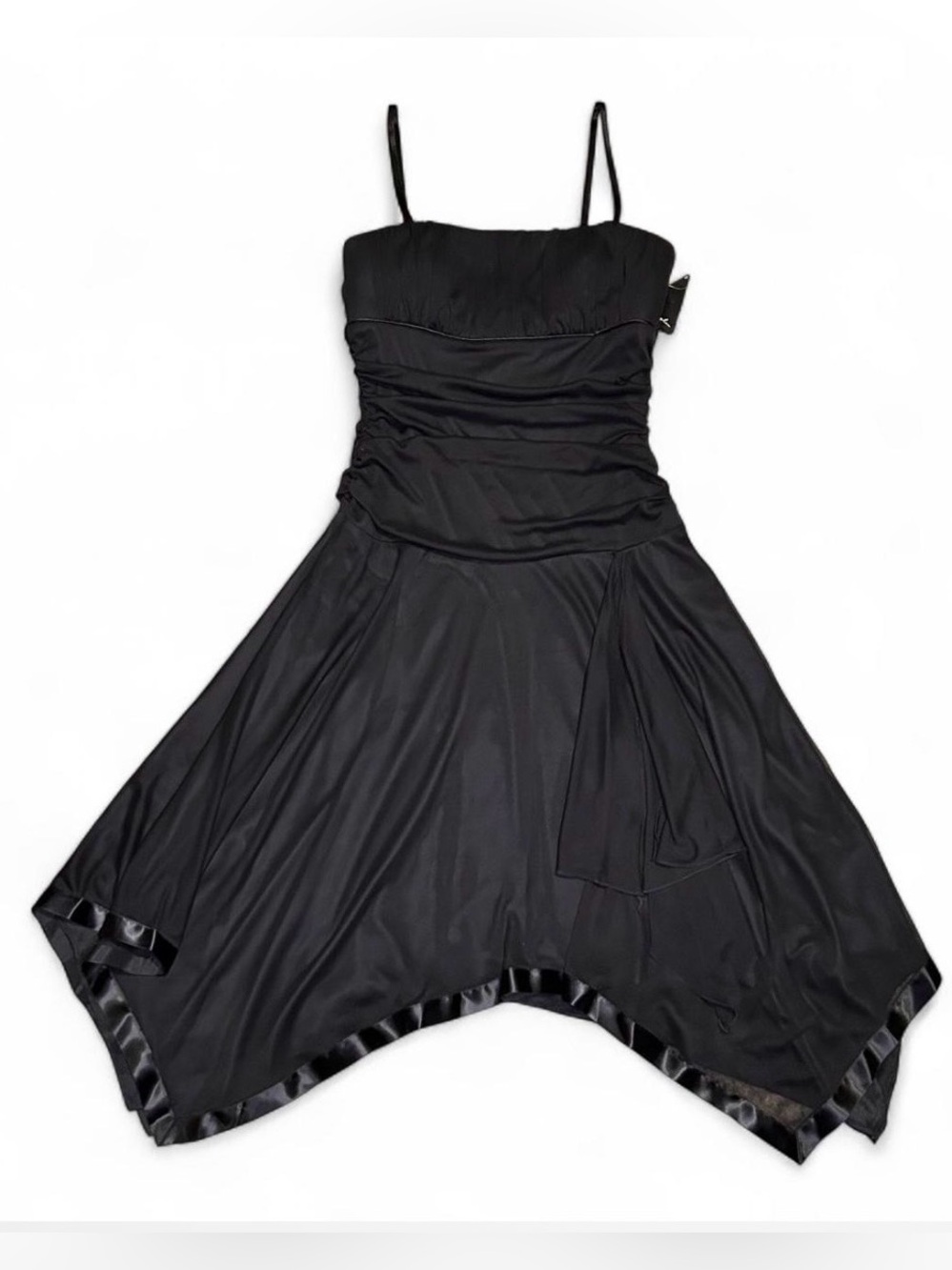 Y2K City Triangles Dark Fairy Whimsical Black Dress
